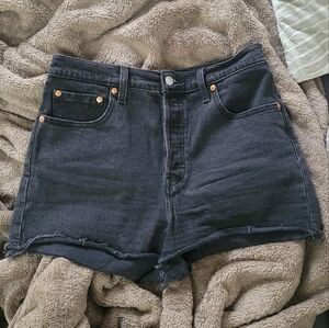 Women's Black Denim Shorts